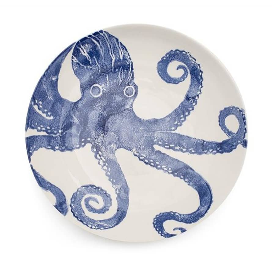 Blisshome Blue Octopus Large Serving Bowl