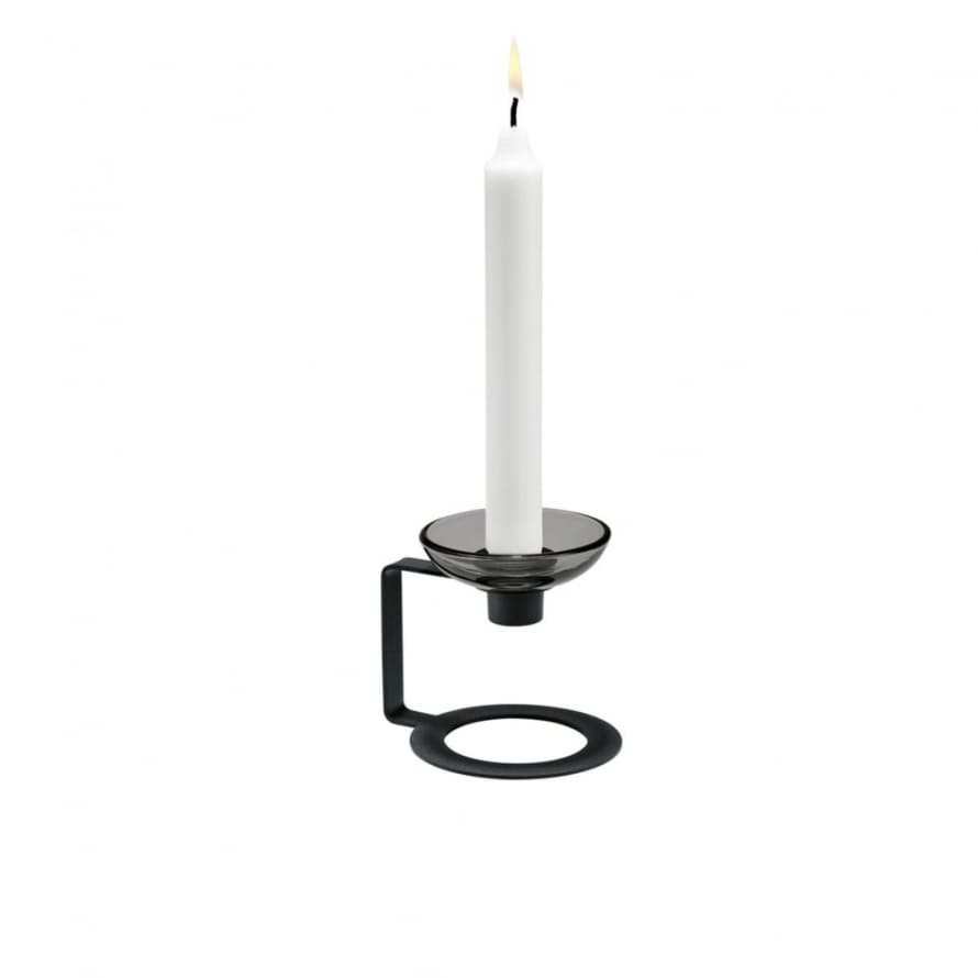 Holmegaard 9cm Black Lumi Candle Holder