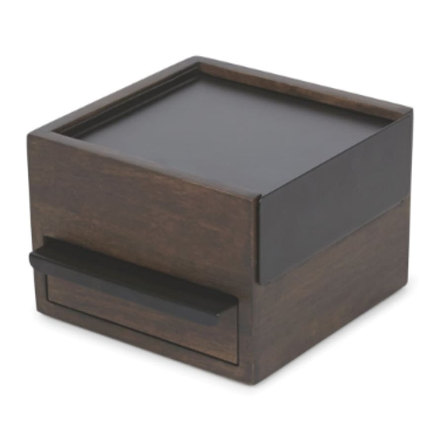 Umbra Black & Walnut Mini Stowit Jewellery Box