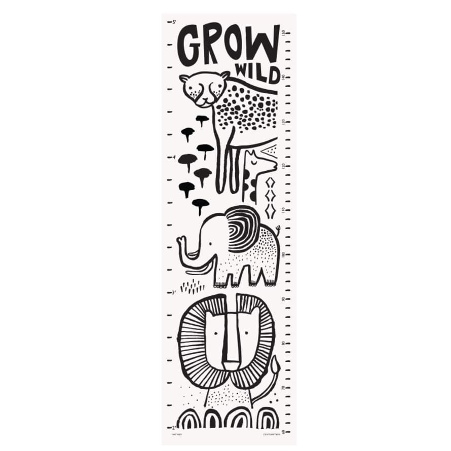 Wee Gallery Canvas Safari Growth Chart