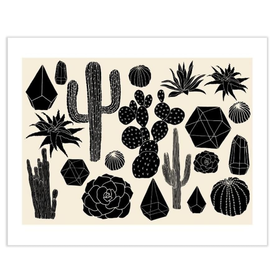 HelloMarine Black Cactus Wall Art