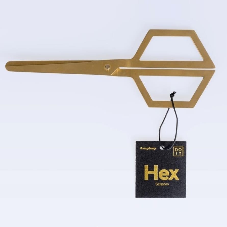 DOIY Design Gold Metal Hex Scissors