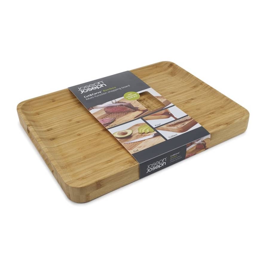 Joseph Joseph Bamboo Cut & Carve Chopping Board