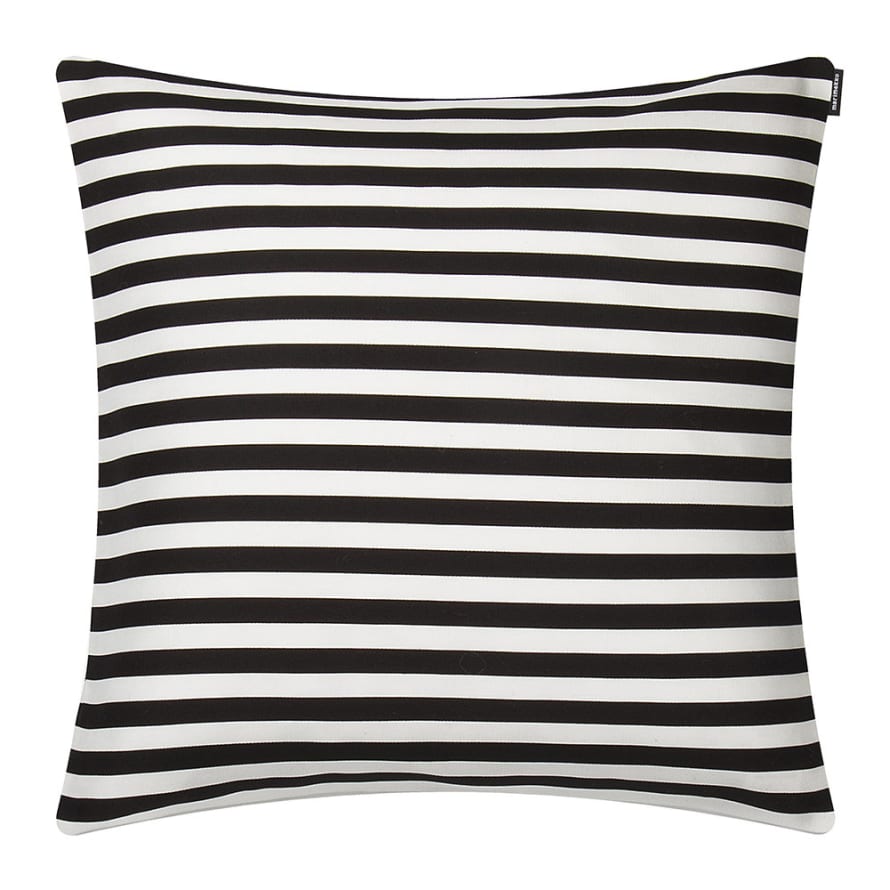 Marimekko 40x40cm White/Black Tasaraita Cushion Cover