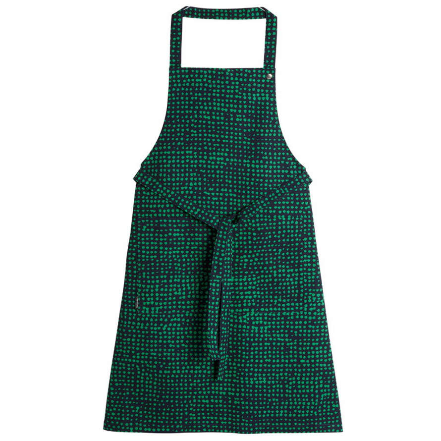 Marimekko Orkanen apron, dark blue - green 