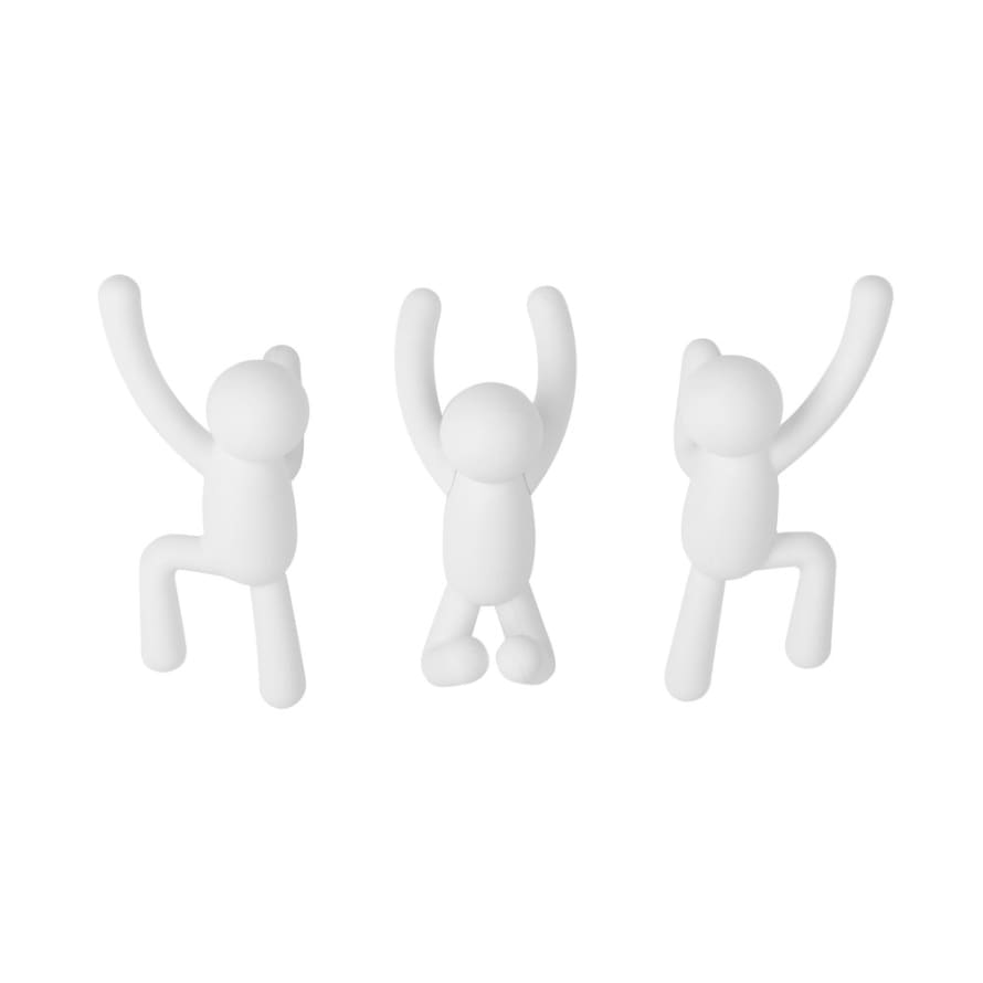 Umbra Set Of 3 White Buddy Hooks