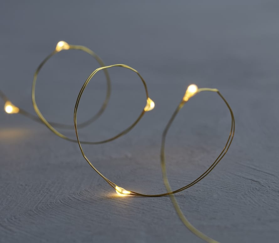 Sirius Company AS Pack Of 2 Sets Gold Knirke String 20 Lights