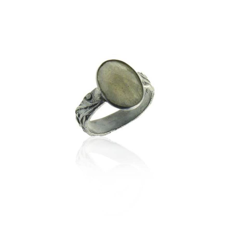 CollardManson 925 Silver Oval Labradorite Ring