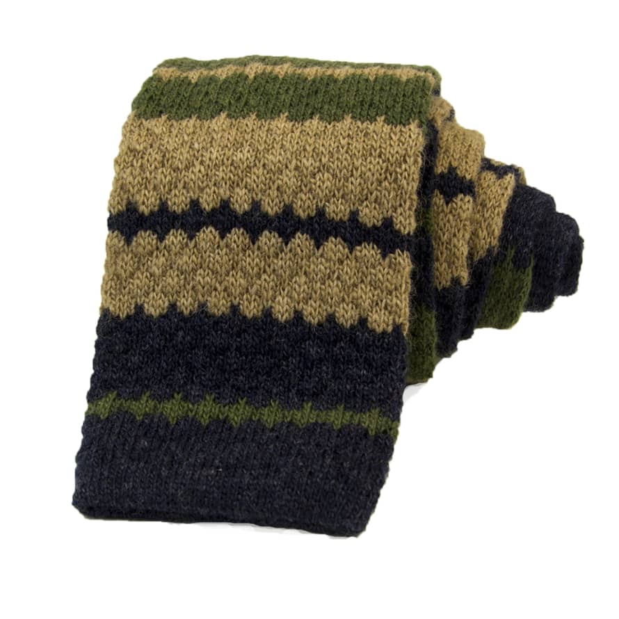 40 Colori Striped Wool & Cashmere Knitted Tie