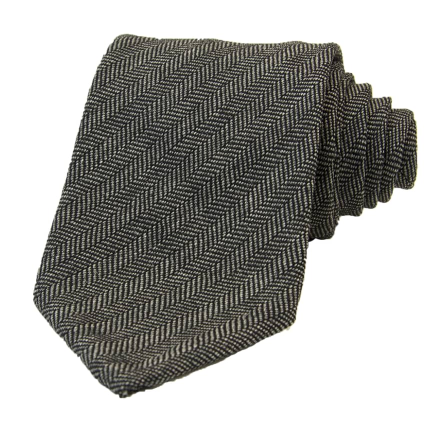 40 Colori Herringbone Wool Tie