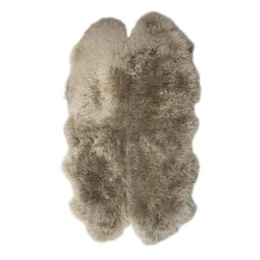 Hanlin Ltd Taupe Silky Quad Sheepskin Rug