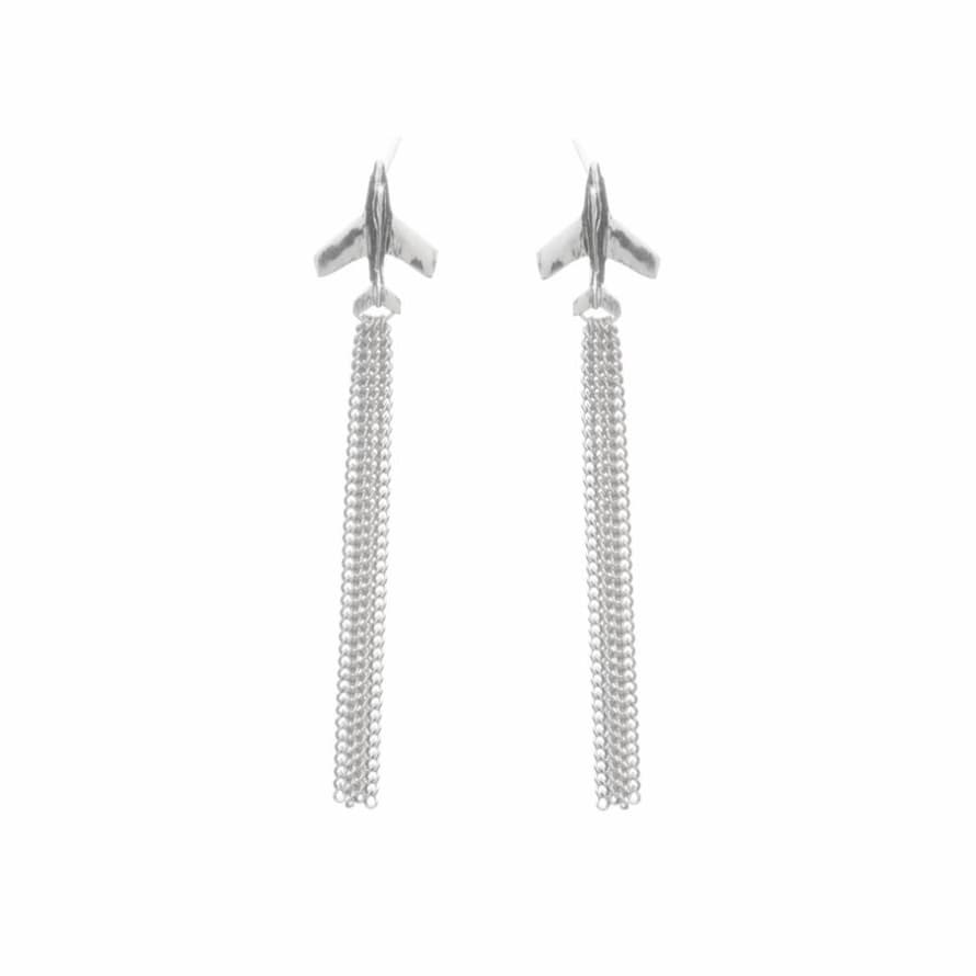 Louise Wade .925 Sterling Silver Jet Set Earings