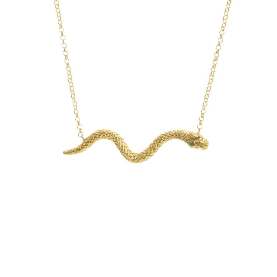 Louise Wade 18ct Gold Vermeil Snake Necklace 