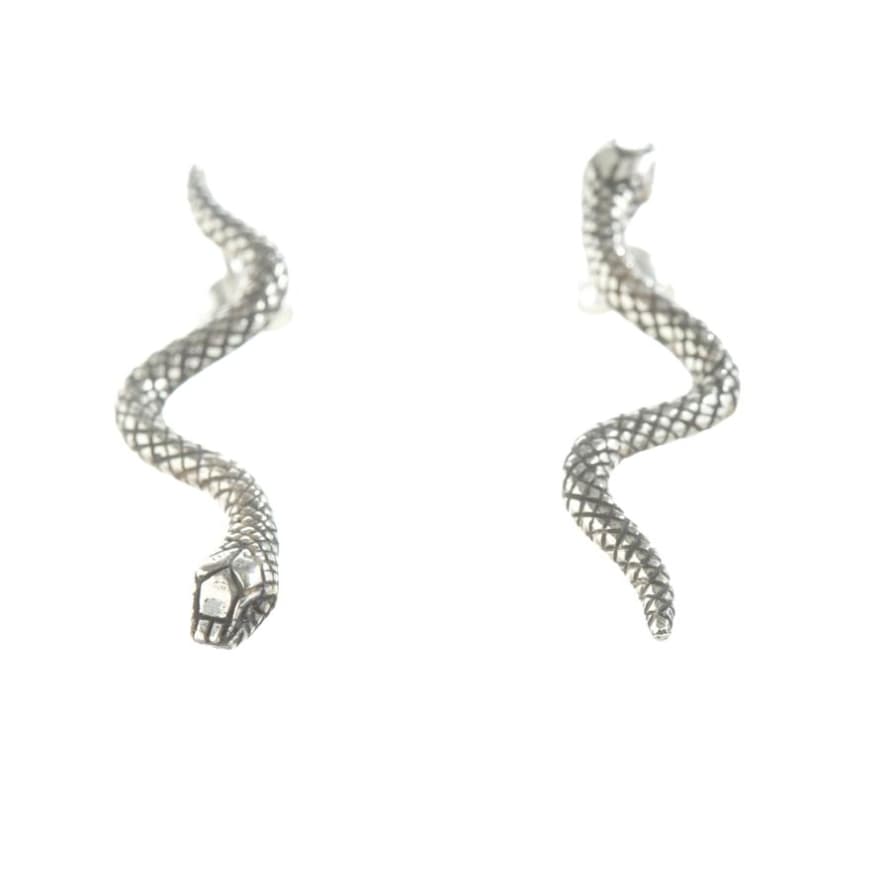 Louise Wade .925 Sterling Silver Snake Earings 