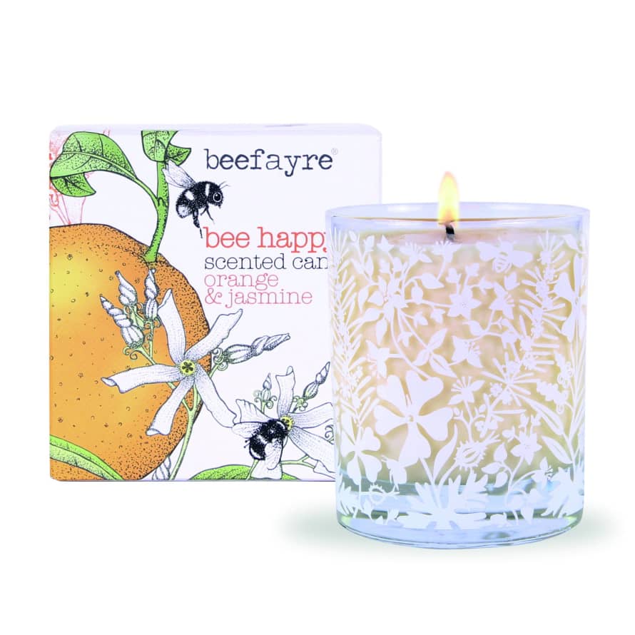 beefayre Large Bee Happy Candle