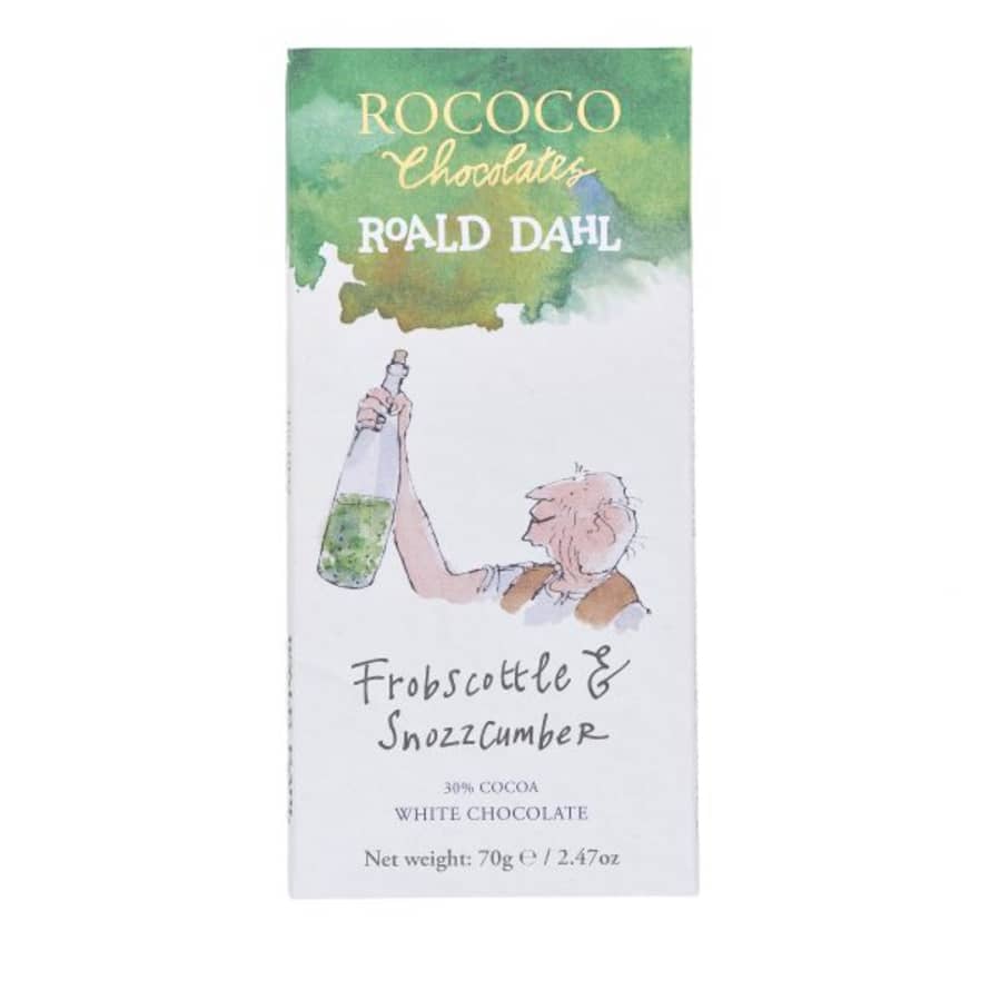 Rococo Chocolates Frobscottle And Snozzcumber White Chocolate Bar