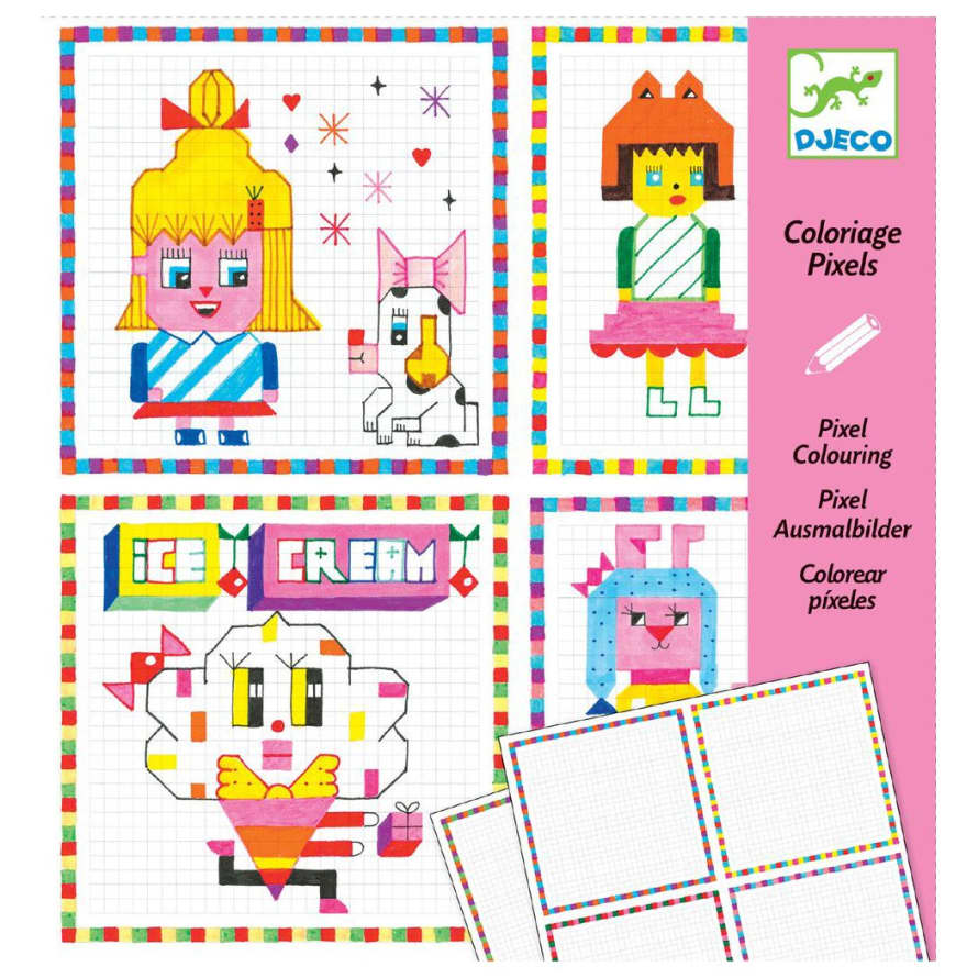 Djeco  Pixel Surprises Colouring Book