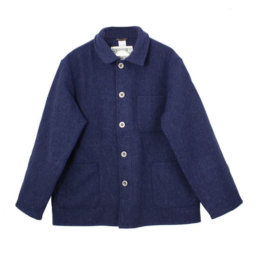Le Laboureur Blue Wool French Workwear Jacket 