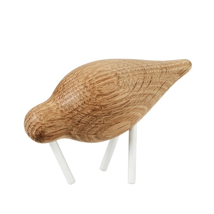 Normann Copenhagen Small White Wooden Shorebird Ornament 