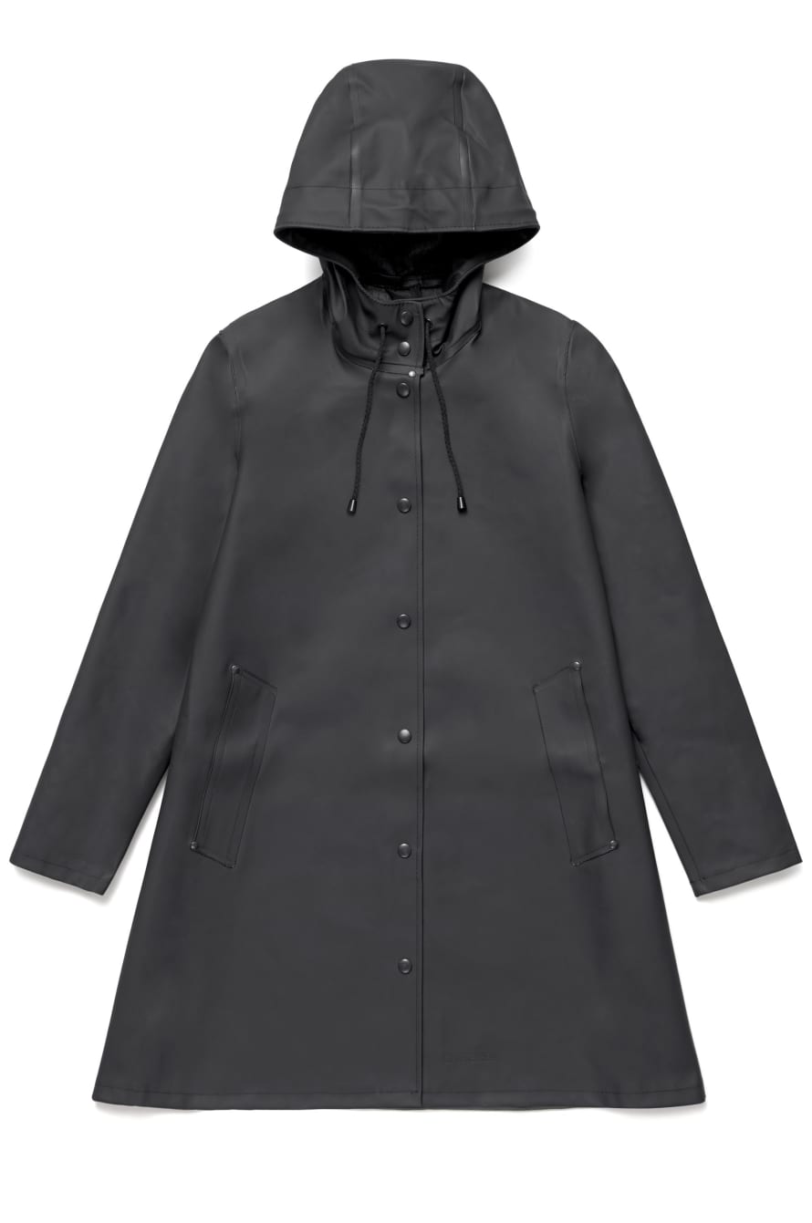 Stutterheim Black Womens Mosebacke Raincoat 