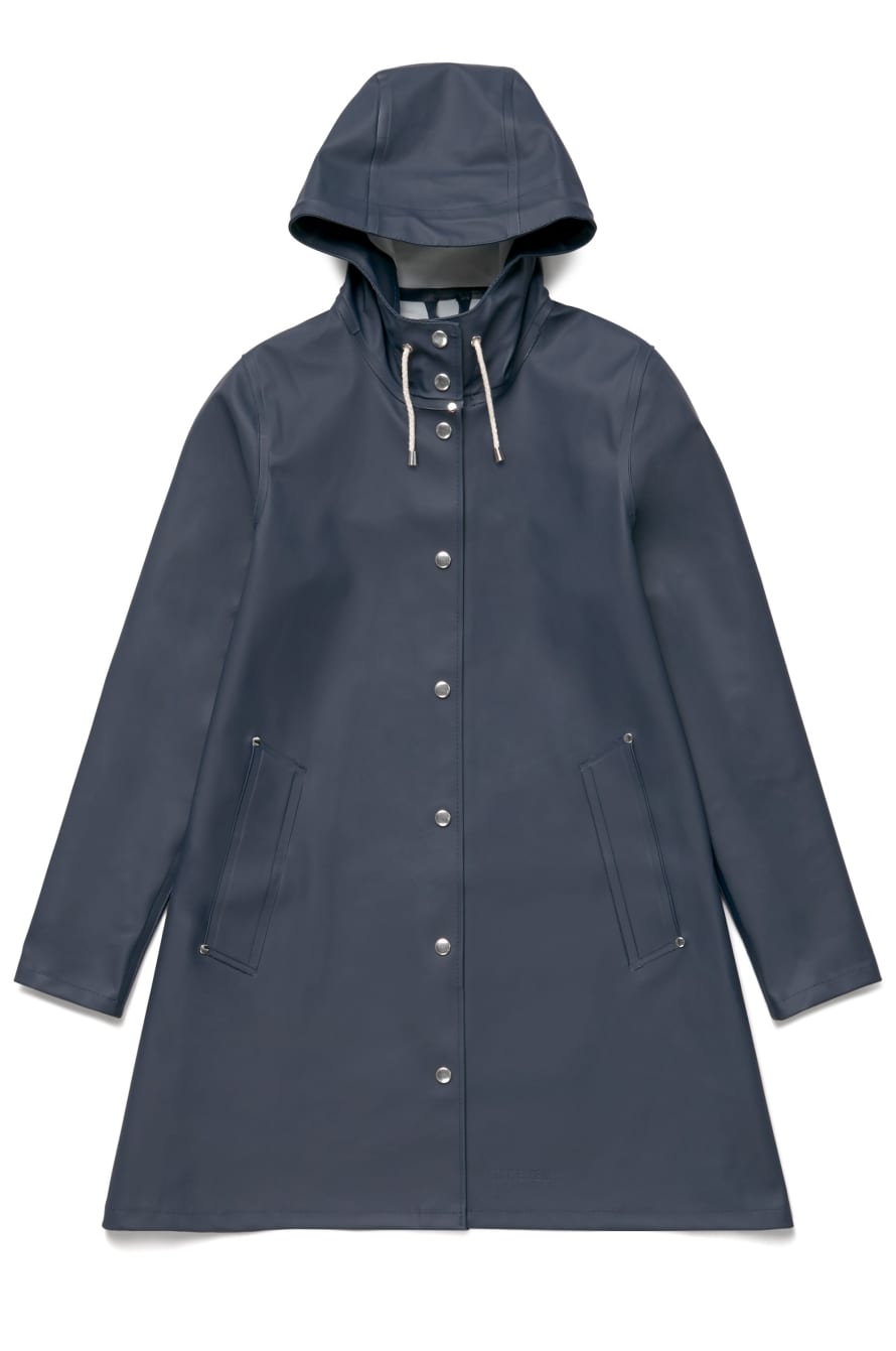 Stutterheim Navy Womens Mosebacke Raincoat