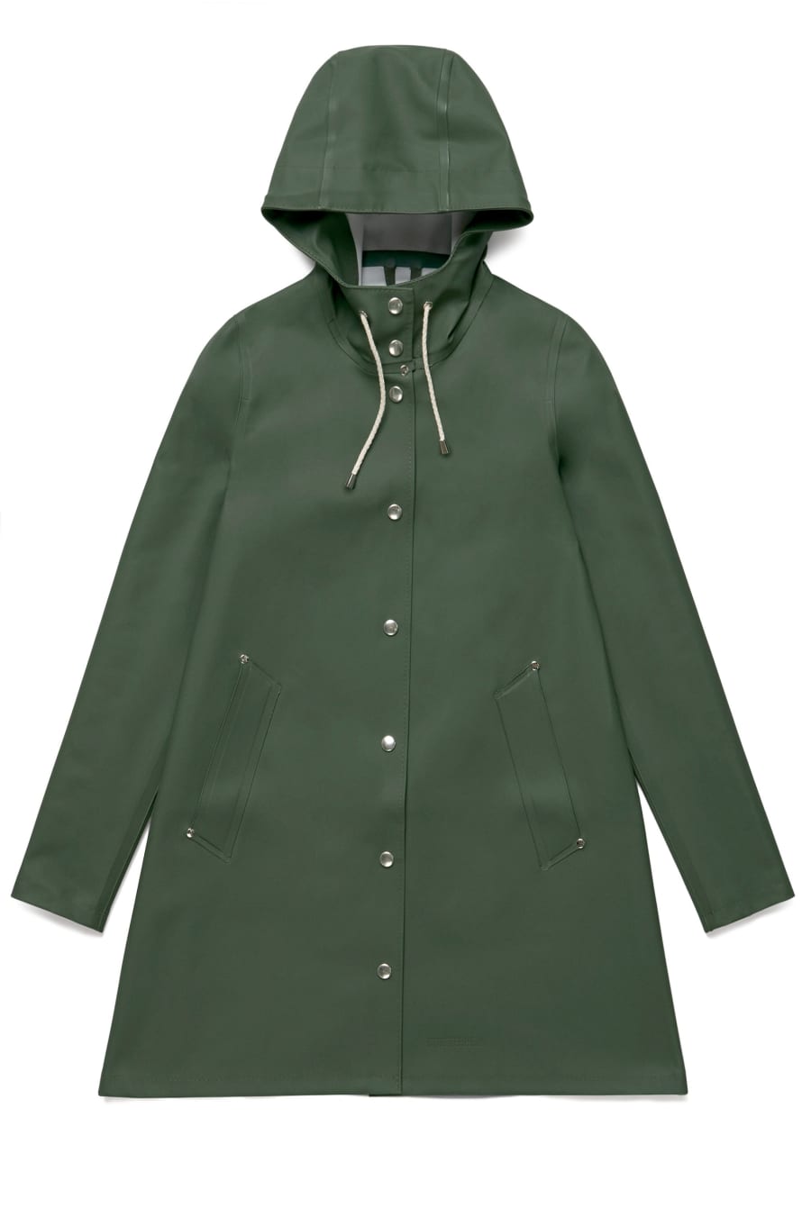 Stutterheim Green Womens Mosebacke Raincoat 