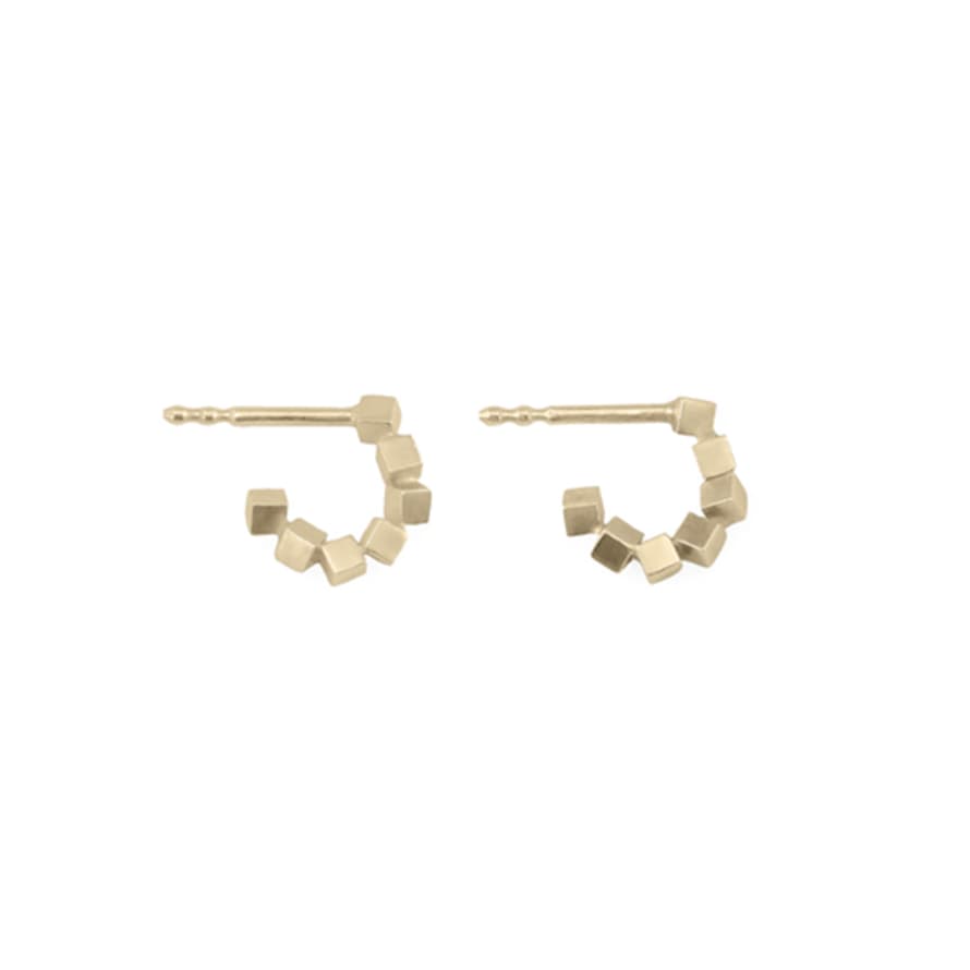 Isager by Signe Isager Cubic Gold Plated Earrings