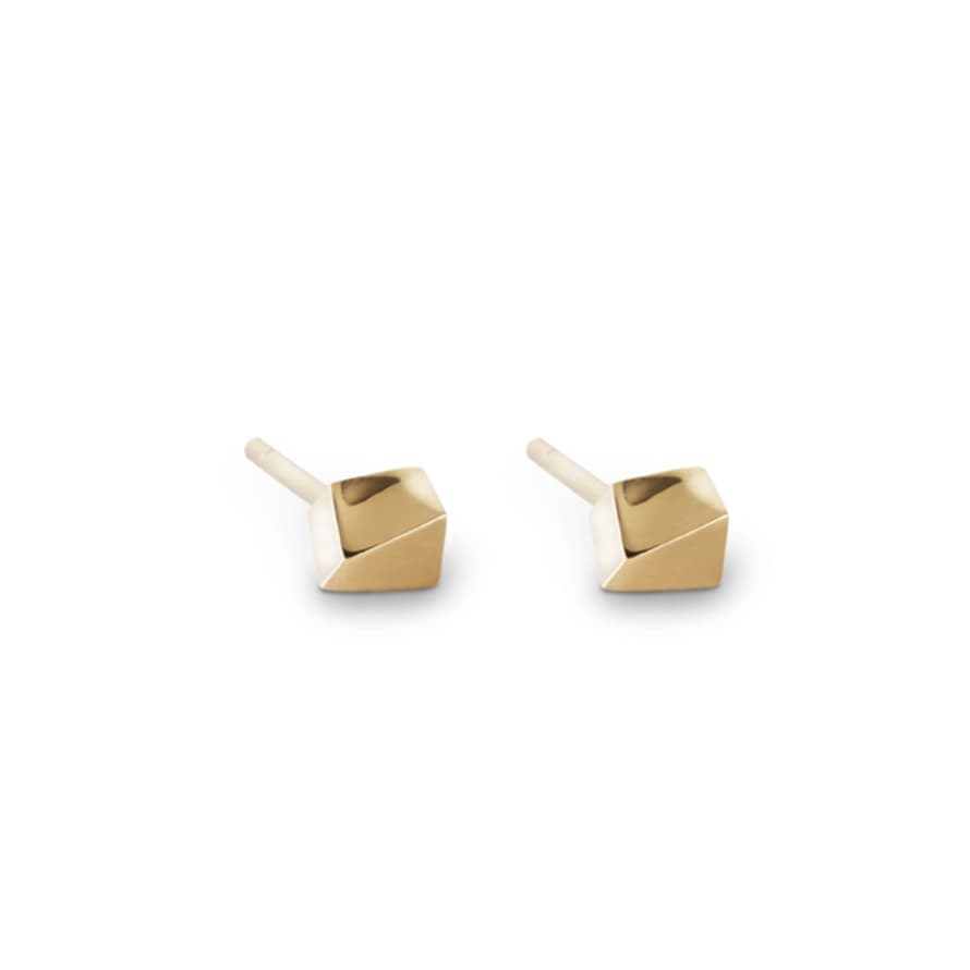 Isager by Signe Isager Gold Plated Helix Studs