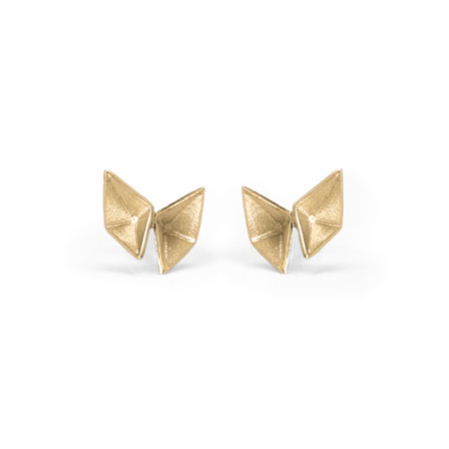 Isager by Signe Isager Gold Plated Crystalline Petite Studs