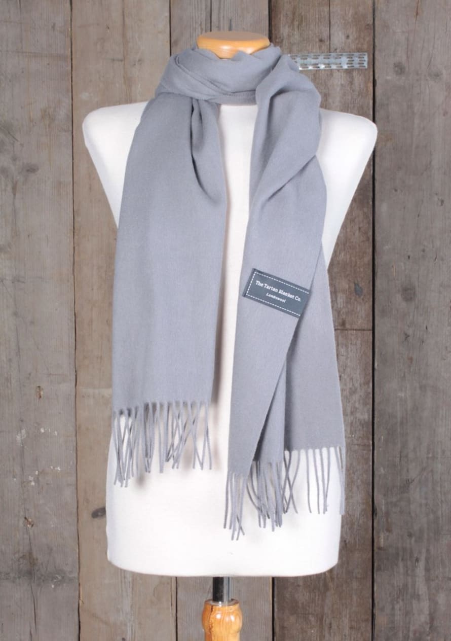 The Tartan Blanket Co. Lambswool Scarf in Quiet Grey