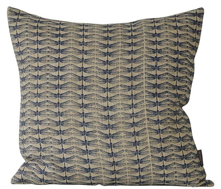 Mimou Indigo Dragonfly Pillow 