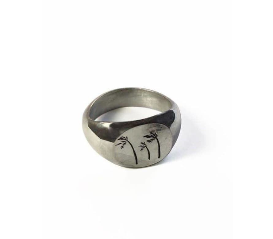 Michi Roman Sterling Silver Palm Trees Ring 