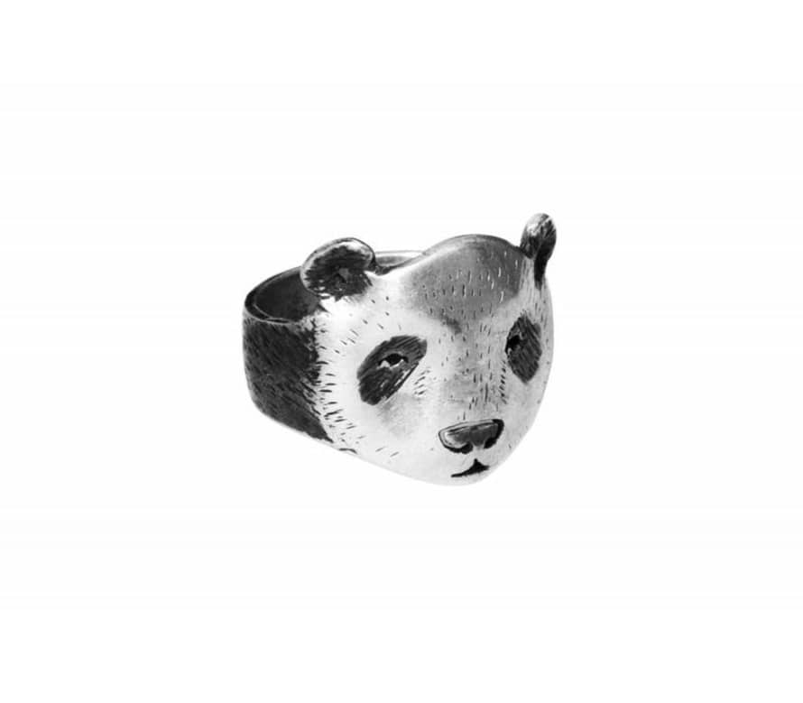 Michi Roman Sterling Silver Panda Ring 