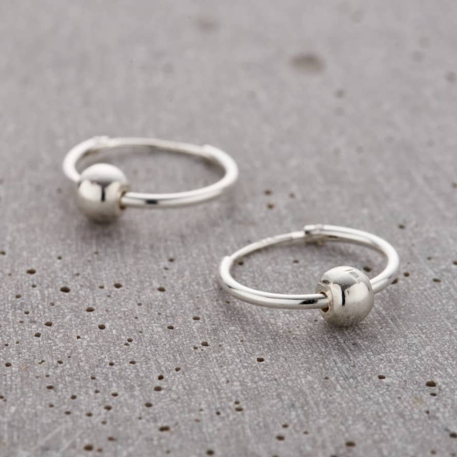 Posh Totty Designs Sterling Silver Ball Hoop Earrings