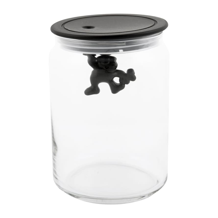 Alessi 90cl Black Gianni Storage Jar