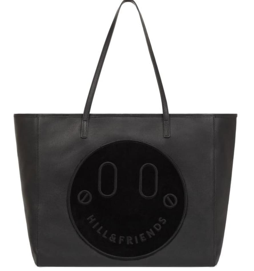 Hill & Friends Liquorice Black Happy Slouchy Tote Bag