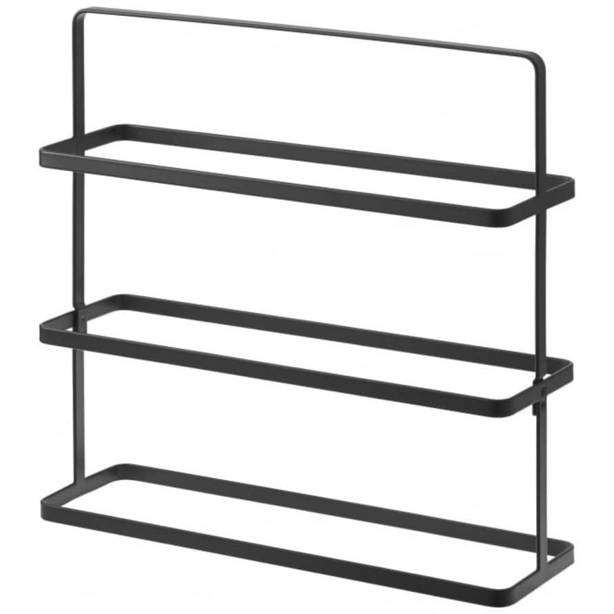 Yamazaki 3 Tier Black Tower Steel Shoe Rack 