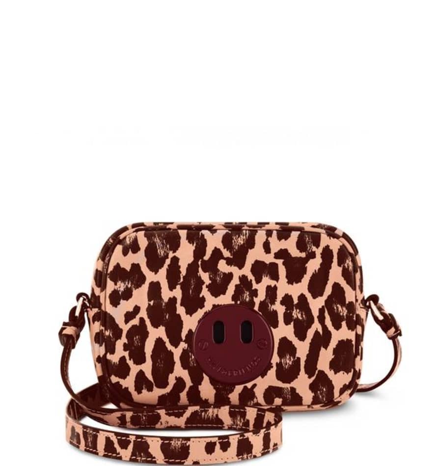 Hill & Friends Blush Leopard Happy Mini Camera Bag