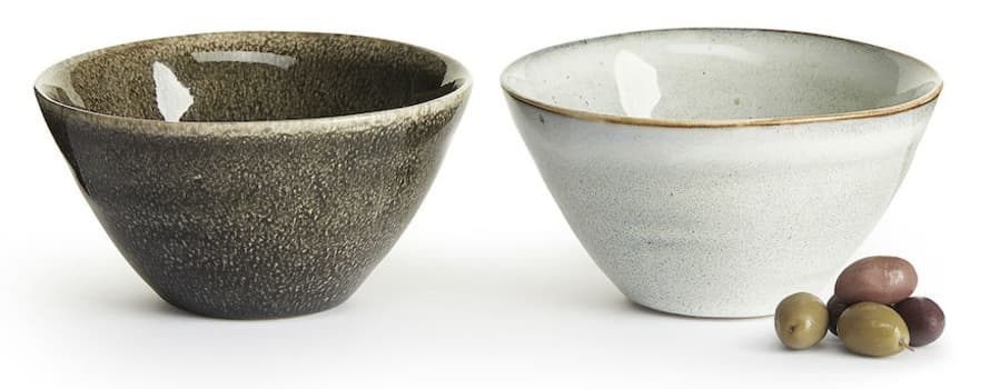 Sagaform Small 2 Pack Nature Stoneware Serving Bowl