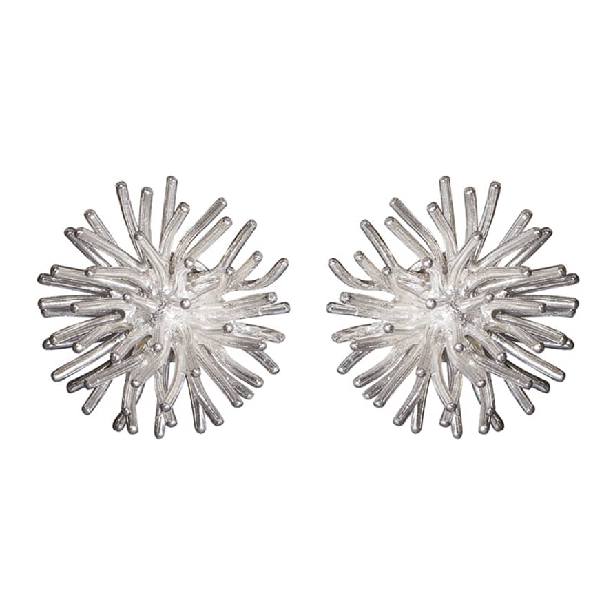 Sofie Lunøe Silver Pompon Ear Studs