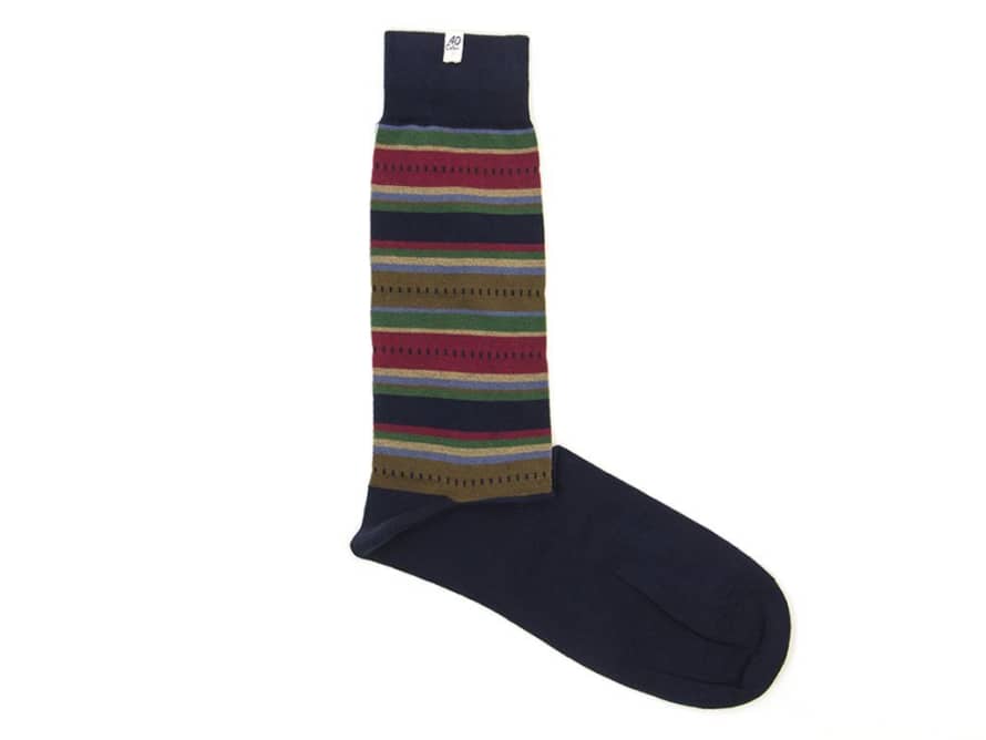 40 Colori Striped Ethnic Organic Cotton Socks