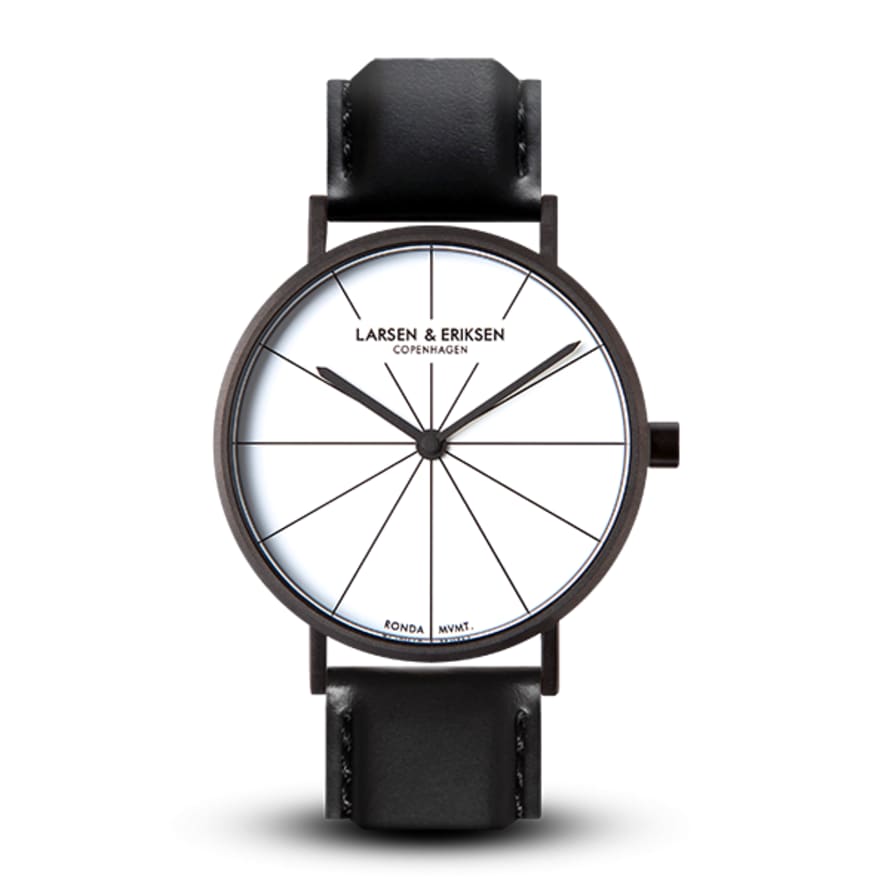 Larsen & Eriksen Black White 37 mm Absalon Watch