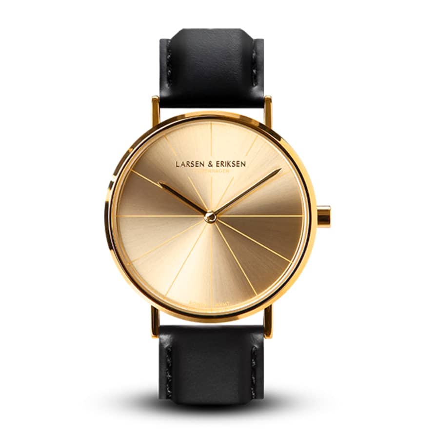 Larsen & Eriksen Gold Black 37 mm Absalon Watch