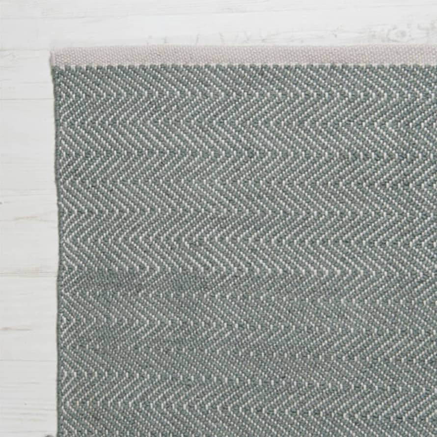 Weaver Green Dove Grey 240x70cm Herringbone Indoor And Outdoor Rug