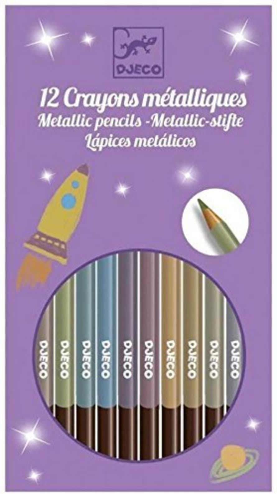 Djeco  8 Metallic Pencils