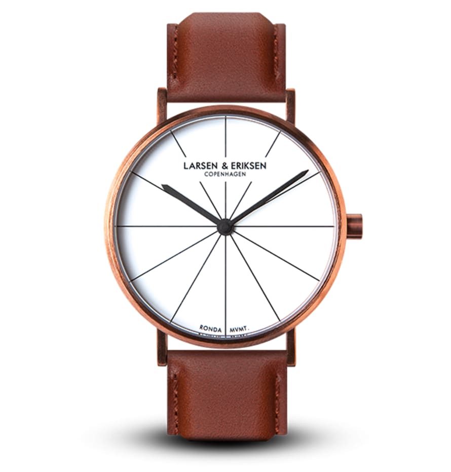 Larsen & Eriksen Copper White Brown 41 mm Absalon Watch