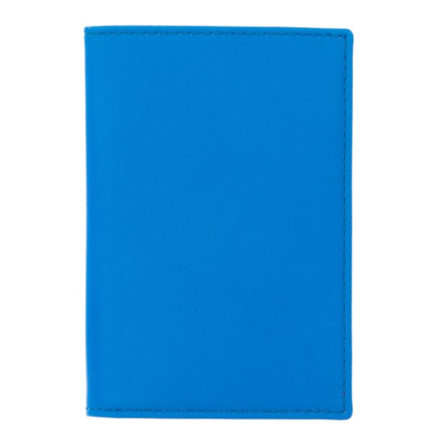 Comme Des Garcons Leather Wallet CDG Super Fluo (Blue SA6400SF)