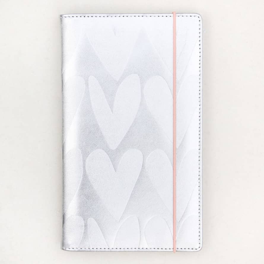 Caroline Gardner Silver Hearts Travel Wallet