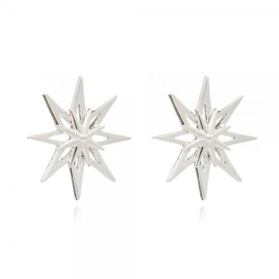 Rachel Jackson Large Sterling Silver Rockstar Stud Earrings