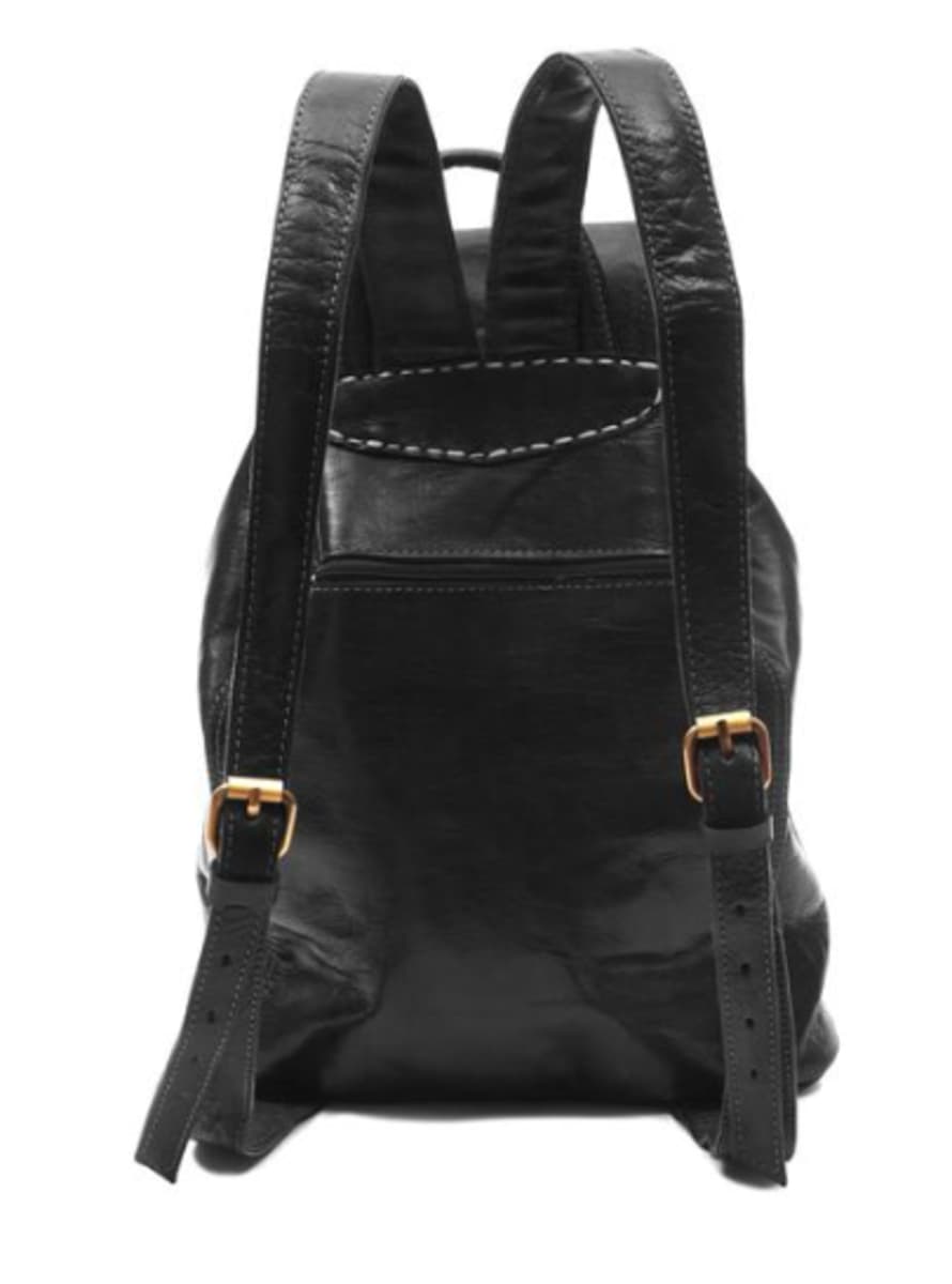 Trouva: Large Black Sac A Dos Leather Backpack